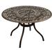 Fleur De Lis Living Casas Metal Dining Table Metal in Brown | 30 H x 48 W x 48 D in | Outdoor Dining | Wayfair 25218FC0E54A4544B5B2E9BF8C489686