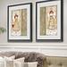 The Holiday Aisle® 'Christmas Angle' 2 Piece Framed Acrylic Painting Print Set Paper in Green/Red/Yellow | Wayfair THDA6866 43369882