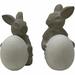 The Holiday Aisle® Eilerman Cement Easter Bunny 2 Piece Figurine Set Stone in Gray/White | 4 H x 2.25 W x 3.25 D in | Wayfair