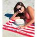 Highland Dunes Antonie Cabana Beach Towel Polyester in Pink/White/Yellow | Wayfair 01E7187148264263A05BA062ECF89C75