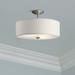 Kichler Shailene 18" Wide Brushed Nickel White Drum Ceiling Light