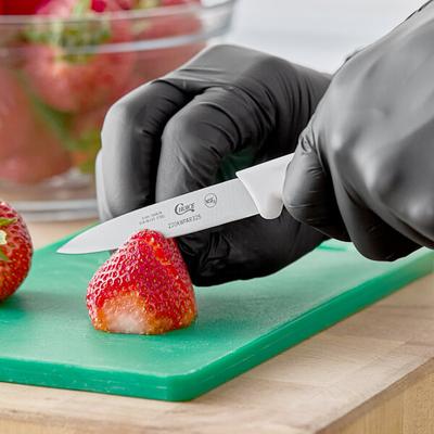 Choice 3 1/4" Smooth Edge Paring Knife with White Handle