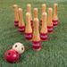 Trademark Games Coca-Cola Bowling Set Solid Wood in Brown/Red | 8 H x 1.5 W x 1.5 D in | Wayfair M350089