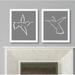 August Grove® 'Hummingbird Pose' 2 Piece Framed Graphic Art Print Set Paper in Gray | 26.75 H x 22.75 W x 2 D in | Wayfair