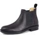 Roamers Mens Leather Chelsea Boots Cushioned Leather Lining (13 UK, Black)