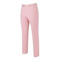 Savile Row Men's Pink Flat Front Slim Fit Chinos 30" 32"