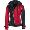 Squad Harley Cotton Women's Removable Hoodie Costume Cosplay Jacket (Small-4, Red and Black)