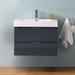 Kaydis Ivy Bronx 30" Wall Mounted Single Sink Bathroom Vanity Set Wood/Plastic in Gray | 21.7 H x 30 W x 19 D in | Wayfair