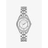 Michael Kors Mini Lauryn Pavé Silver-Tone Watch Silver One Size