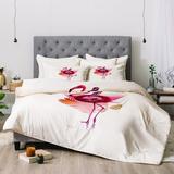 East Urban Home Ali Gulec Flamingo Pals Comforter Polyester/Polyfill/Microfiber in White | Queen | Wayfair 2BBEC3A921864B98A539E665E9DA9F0F