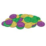 The Holiday Aisle® Finkelstein Mardi Gras Plastic Coin Sculpture in Green/Indigo/Yellow | Wayfair 4ED19D78ADAA4F5A8D193FAC42074F53