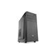 NOX PC Case LITE010 -NXLITE010- PC-Gehäuse, gebürstete Front, 500W ATX-Netzteil vorinstalliert, kompatibel mit ATX-, Micro ATX- und ITX-Boards, Schwarz