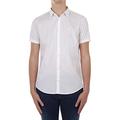 Mens Armani Mens Poplin Short Sleeve Shirt in White - 2XL