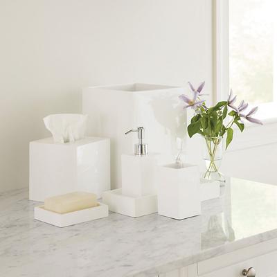 Suzanne Kasler Malaga Bath Accessories - White Tissue Cover - Ballard Designs