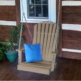 August Grove® Ratto Adirondack Porch Swing Plastic in Brown | 34 H x 29 W x 27 D in | Wayfair 999D82C0166241AAAEBE281D5FF2FB92