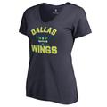 Women's Fanatics Branded Navy Dallas Wings Overtime V-Neck T-Shirt