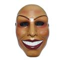 The Rubber Plantation™ Maske „The Purge“, lächelnde Frau, Halloween-Maske für Erwachsene, Unisex, Einheitsgröße, 619219292160