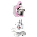 Bosch MUM58K20 CreationLine Küchenmaschine (1000 Watt, 3, 9 Liter, edelstahl-Rührschüssel, Durchlaufschnitzler, Mixer-Aufsatz) pink + MUZ5MM1 Multimixer