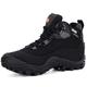 XPETI Waterproof Walking Boots Men's,Hiking Boots Men Summer Vegan Trekking Trainer Shoes Lightweight 6" Mid Black Size 8.5 UK
