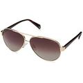 Polaroid Women's PLD 4061/S LA J5G 61 Sunglasses, Gold/Bw Black Brown