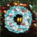 The Holiday Aisle® Coastal Wreath Shaped Wood Ornament Wood in Blue/Brown | 5 H x 5 W x 1 D in | Wayfair 1A158B500F16442698FB03915F011357