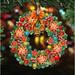 The Holiday Aisle® Christmas Wreath Shaped Wood Ornament Wood in Brown/Green/Orange | 5 H x 5 W x 1 D in | Wayfair 4701ABF7B2864A63B4DC7A305F34BAA8