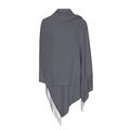 P&W Made in Italy (30+ Stunning Colours Available) Pashmina Shawl Wrap Stole Scarf for Women - Super Soft - Versatile - Generous Size - Pashminas & Wraps of London Exclusive - Dark Charcoal Grey