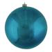 Vickerman 353684 - 10" Sea Blue Shiny Ball Christmas Tree Ornament (N592562DSV)