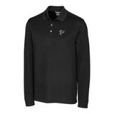 Men's Cutter & Buck Black Atlanta Falcons Big Tall Advantage Long Sleeve Polo