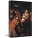 East Urban Home The Adoration of the Magi - Wrapped Canvas Print Canvas in Black/Red | 16 H x 10 W x 1.5 D in | Wayfair