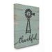 Gracie Oaks 'Thankful Vintage Windmill' Graphic Art Print Canvas/Metal | 40 H x 30 W x 1.5 D in | Wayfair GRCS1972 44214065