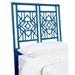 David Francis Furniture Tulum Open-Frame Headboard Wicker/Rattan in Blue | 60 H x 42 W x 1.5 D in | Wayfair B4600-T-S141