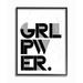 Stupell Industries Girl Power Black & White Typography Textual Art Canvas in Black/White | 14 H x 11 W x 0.5 D in | Wayfair lls-269_fr_11x14