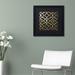 Trademark Fine Art 'Moroccan Gold IV' Framed Graphic Art on Canvas Canvas, Wood in Black | 16 H x 16 W x 0.5 D in | Wayfair ALI4913-B1616BMF