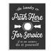 Stupell Industries 'Push Here For Service Humor Laundry' - Picture Frame Textual Art Print on Wood in Black/Brown/White | 0.5 D in | Wayfair
