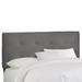 Brayden Studio® Panel Headboard Upholstered/Cotton in Gray | 51 H x 74 W x 4 D in | Wayfair BRSD2144 25540730