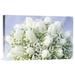 East Urban Home 'Bouquet of White Tulips & Baby's Breath' Photographic Print, Wood in Green | 12 H x 18 W x 1.5 D in | Wayfair URBP2006 41070231