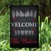 CPS Scary Welcome Personalized Polyester 18 x 12 in. Garden Flag in Black | 17.5 H x 12 W in | Wayfair 63540