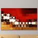 Picture Perfect International 'Circles & Squares # 17' Painting Print on Canvas Metal in Brown/Red | 24 H x 40 W x 1.5 D in | Wayfair 704-0451_2440