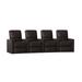 Latitude Run® Inuya Home Theater Row Seating (Row of 4) Microfiber/Microsuede in Brown | 42 H x 129 W x 45 D in | Wayfair