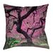Red Barrel Studio® Olney Japanese Maple Tree Square Throw Pillow Polyester/Polyfill blend in Pink | 20 H x 20 W x 3 D in | Wayfair