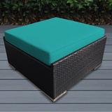 Latitude Run® Billyjo Ottoman w/ Cushion Wicker/Rattan | 13 H x 26 W x 22 D in | Outdoor Furniture | Wayfair 763BF709F7D74B27B96FB0864C3BF5F1