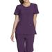 Cherokee Medical Uniforms Infinity-Round Neck Top (Size 3X) Eggplant, Polyester,Spandex