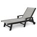 POLYWOOD® Coastal Chaise w/ Wheels Plastic in Black | 38.25 H x 28.25 W x 77.63 D in | Outdoor Furniture | Wayfair SW2290-BL909