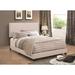 Charlton Home® Kenworthy Sleigh Bed Upholstered/Polyester in White | 49.5 H x 57.75 W x 87.5 D in | Wayfair 71B2CBB1ABBE4380831E06E603CB6B19