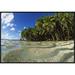 East Urban Home Palm Trees & Beach, Palmyra Atoll Nwr, Us Line Islands - Wrapped Canvas Photograph Print Canvas, in Blue/Green | Wayfair