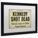 Trademark Fine Art 'JFK' by Color Bakery Framed Textual Art Canvas | 16 H x 20 W x 0.5 D in | Wayfair ALI4157-B1620MF