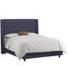 House of Hampton® Dannitta Low Profile Standard Bed Upholstered/Polyester in Black | 56 H in | Wayfair WRLO6914 40763867