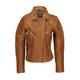 Ladies Women Vintage Style Soft Antique Washed Real Leather Biker Jacket Slim Fit Size in 6 Colours[AYESHA,Tan Brown,5XL-22]