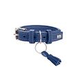 Hunter Hundehalsband Cannes, Blau, Größe 35, Breite 1,8 cm